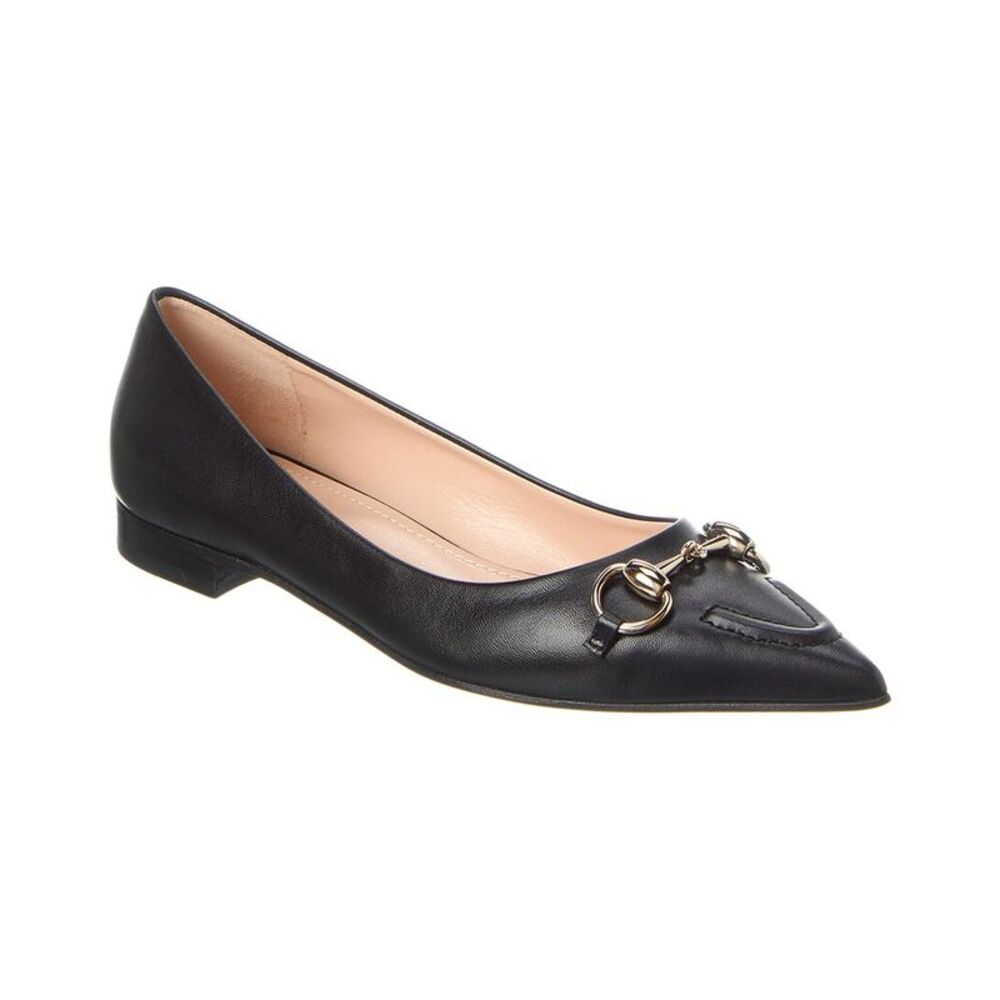 Gucci Horsebit Leather Ballerina Flat, Black - Picture 1 of 5